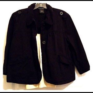 ❤️French Cuff - Black Utility Jacket - L